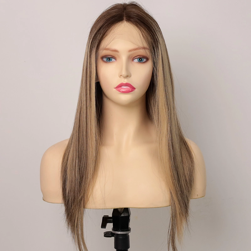 Lace top wig Judith color with virgin human hair for women hair loss YR0021